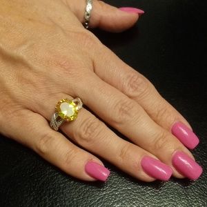 5ctw Simulated AAA Yellow & White Diamonds 925